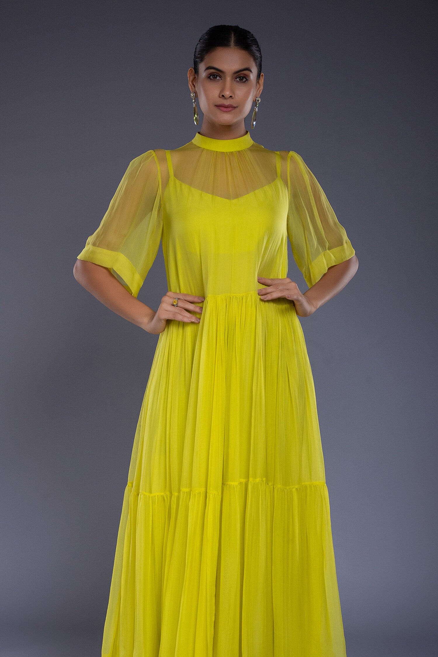 Lime Flare Dress