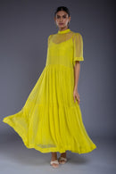 Lime Flare Dress