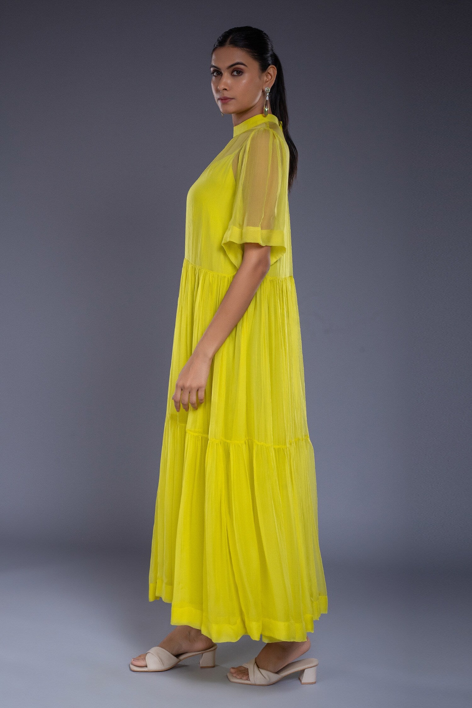 Lime Flare Dress