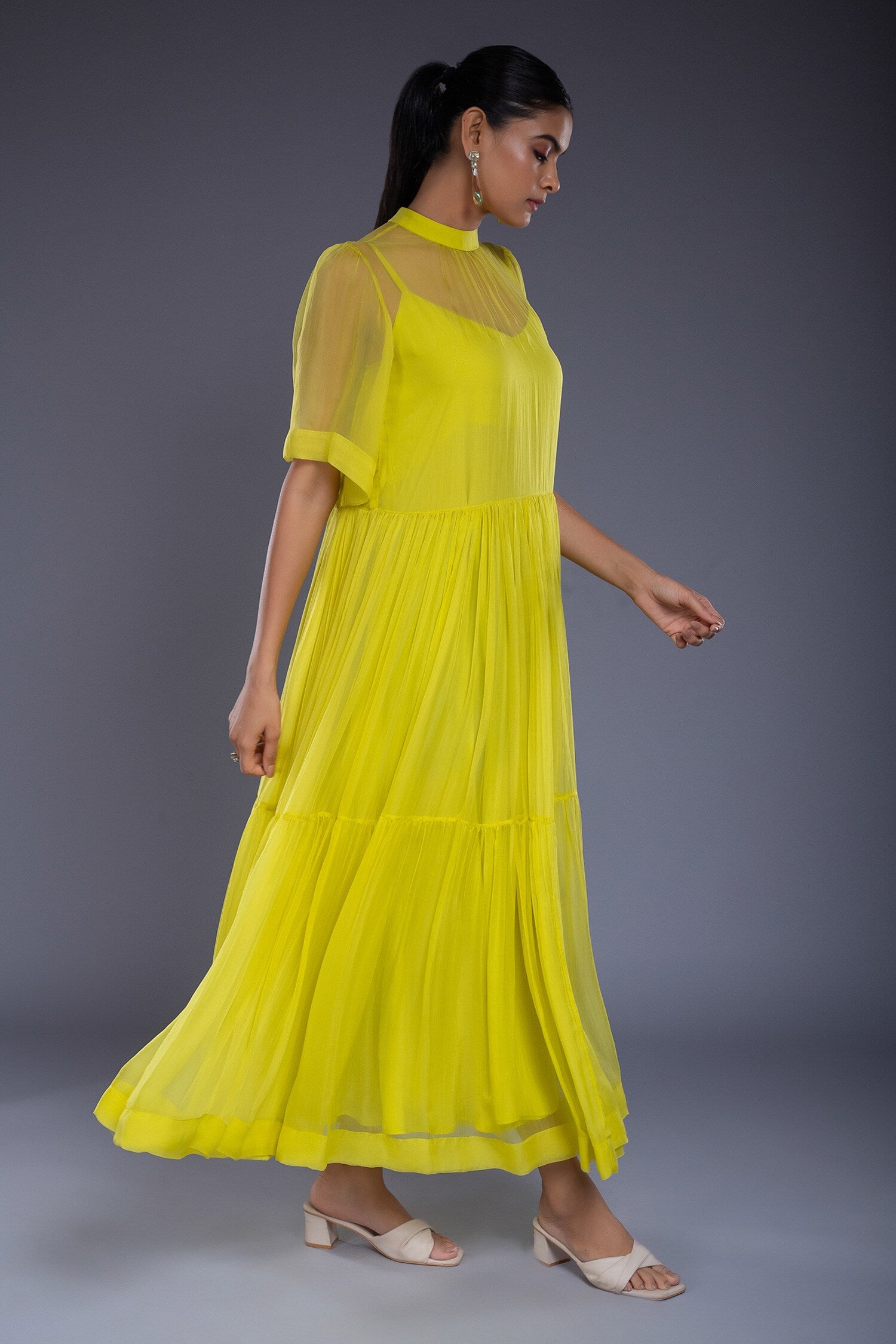 Lime Flare Dress