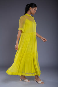 Lime Flare Dress