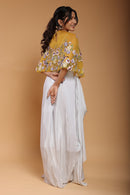 Floral Embroidered Harem Drape