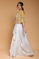 Floral Embroidered Harem Drape