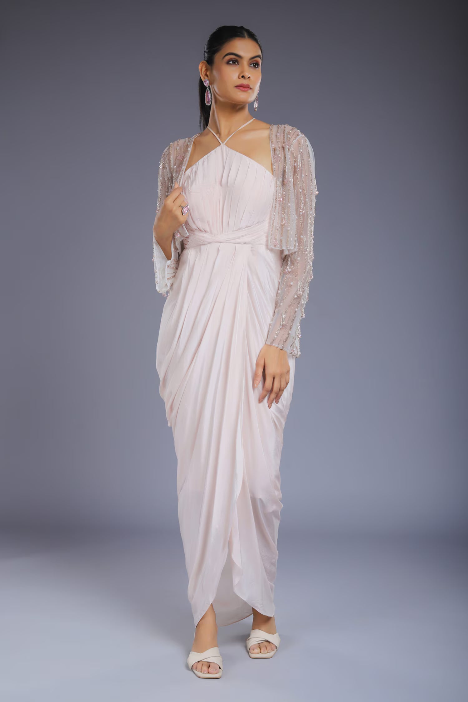 Pink Drape Dress