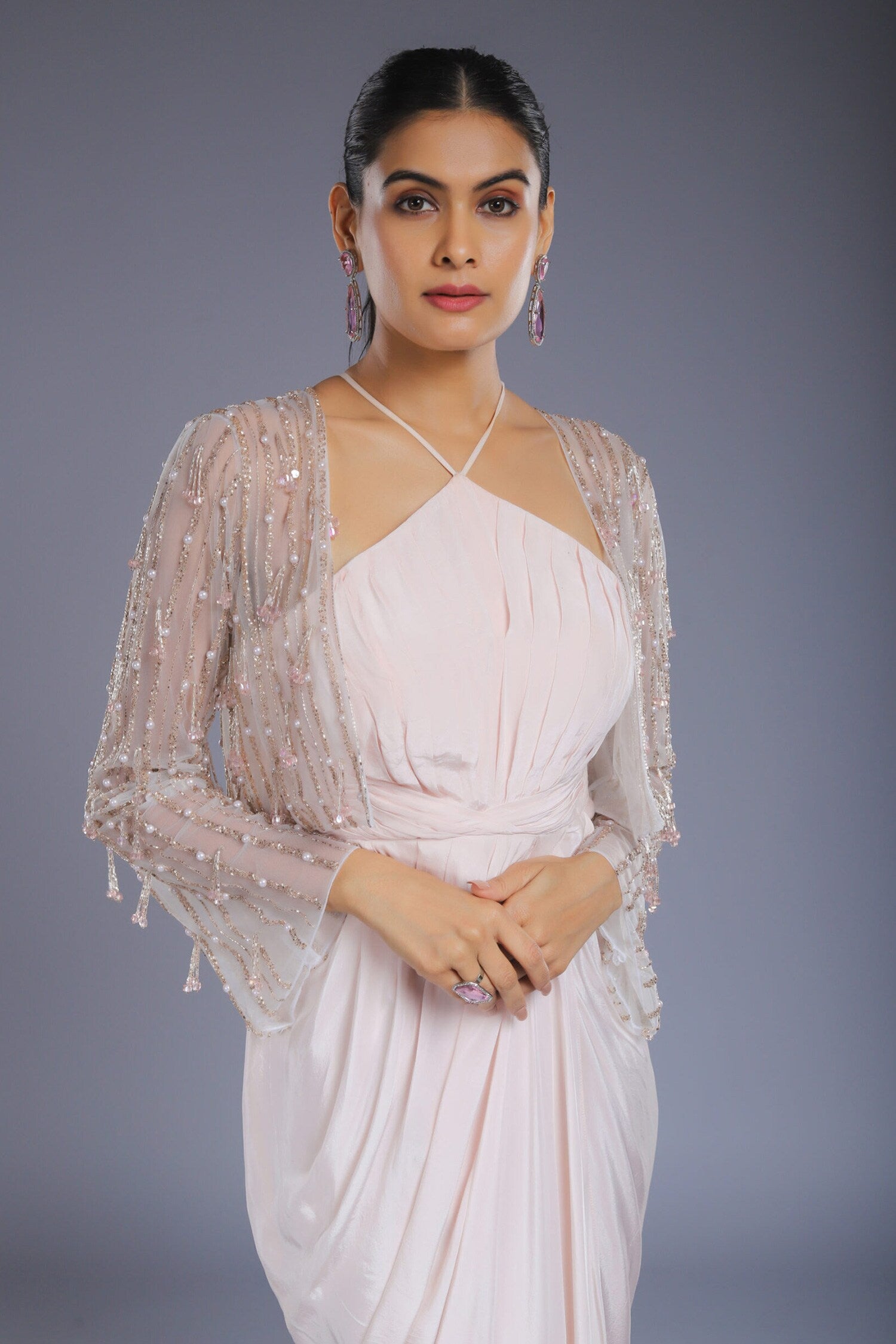 Pink Drape Dress
