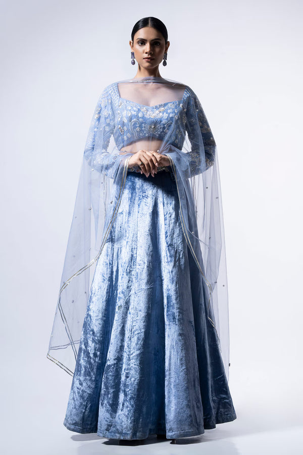 Royal Blue Charm Lehenga
