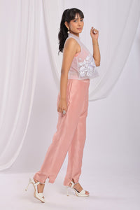 Nude Pink Charm Embroidered Ensemble