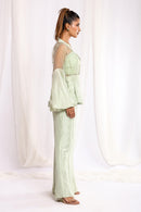 Pistachio Perfection Peplum Suit