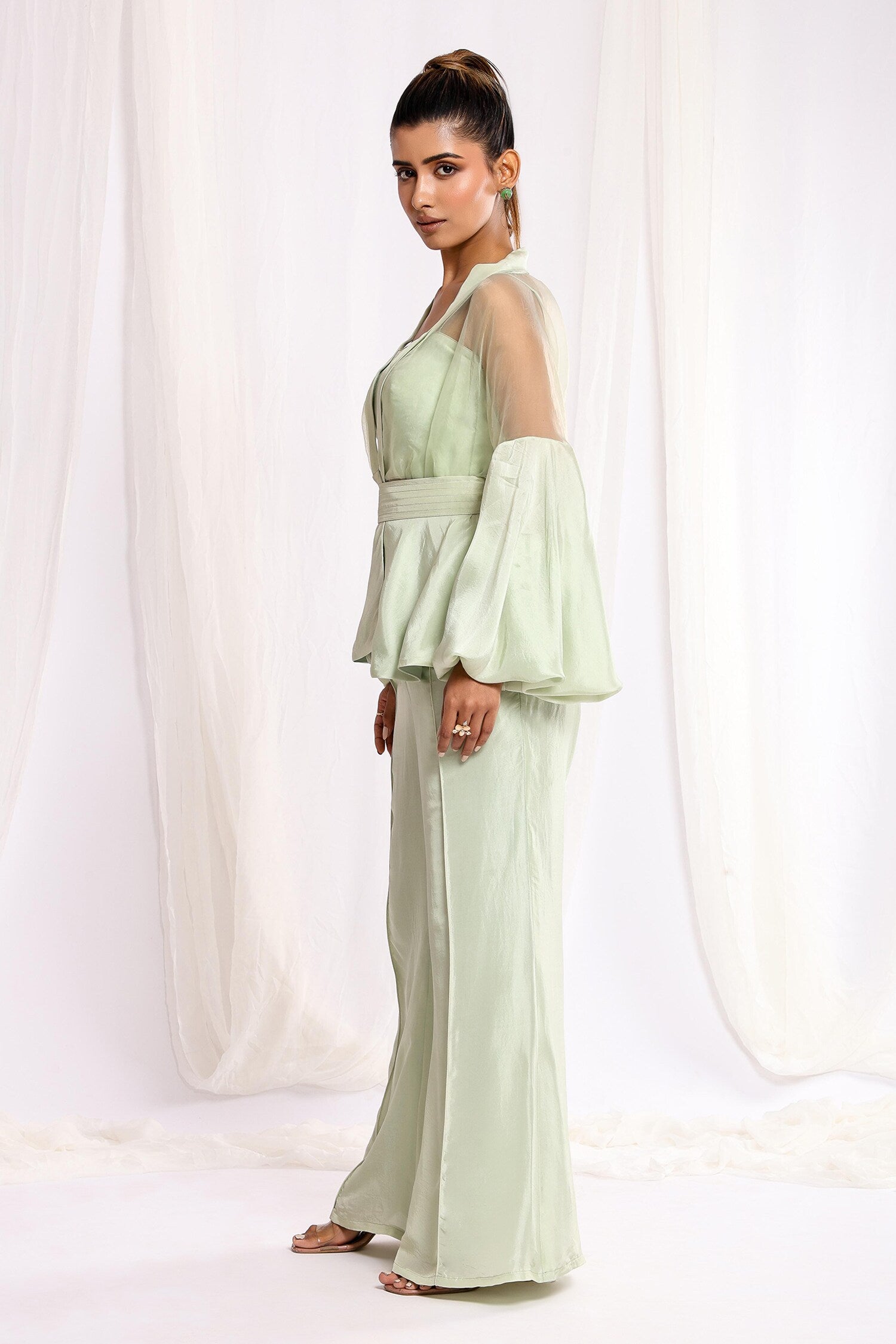 Pistachio Perfection Peplum Suit