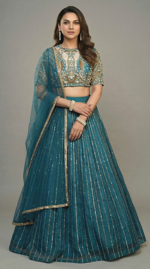 Midnight Mermaid Lehenga