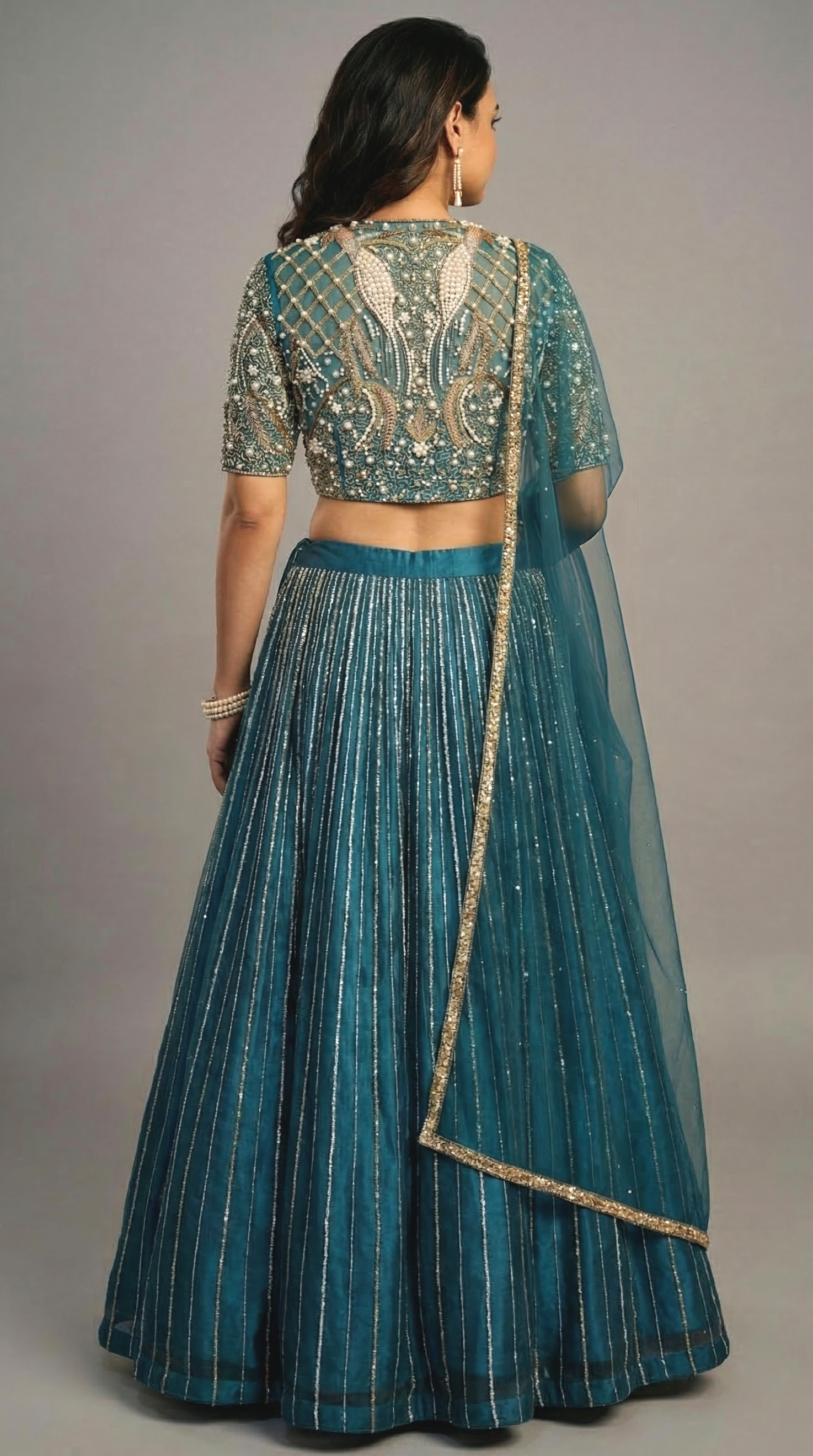 Midnight Mermaid Lehenga