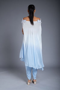 Shaded Blue Drape Dress