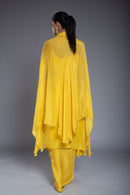Yellow Drape Dress