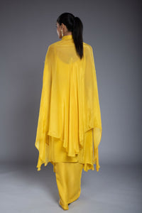 Yellow Drape Dress