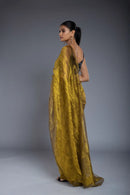 Rust Gold Saree