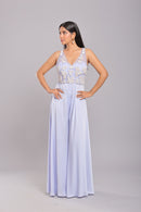 Frosted Ice Blue Elegance Jumpsuit