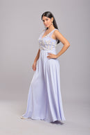Frosted Ice Blue Elegance Jumpsuit