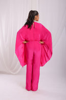 Tassel Tie Cape Jumpsuit
