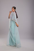 Glacial Beauty Handcrafted Saree Set