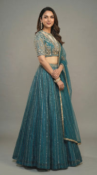 Midnight Mermaid Lehenga