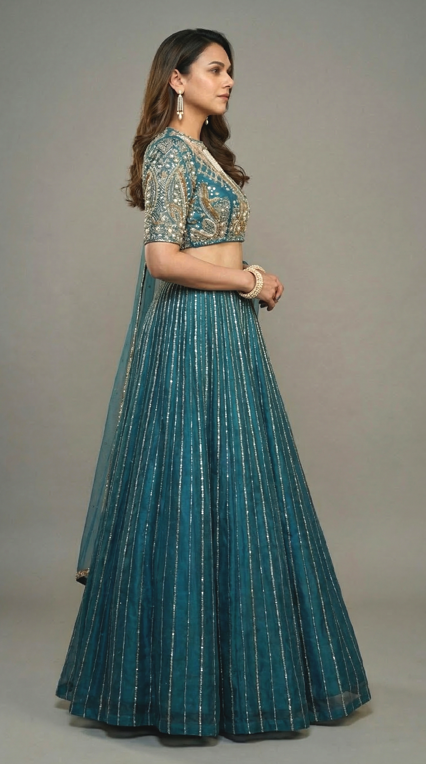 Midnight Mermaid Lehenga