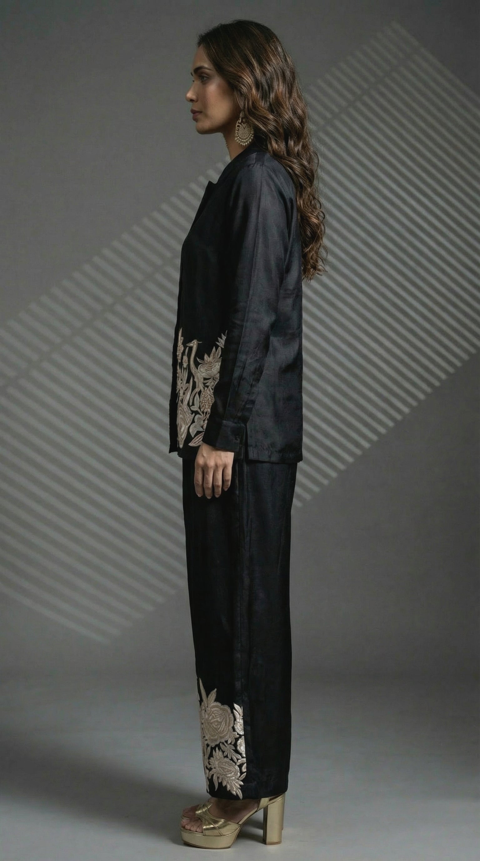 Black Thread Work Co-ord Set