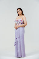 Lavender Pleated Skirt Set