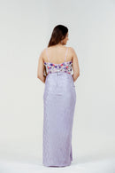 Lavender Pleated Skirt Set