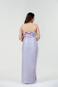 Lavender Pleated Skirt Set