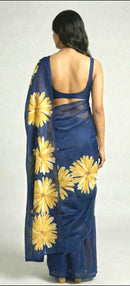 Blue Bloom Saree
