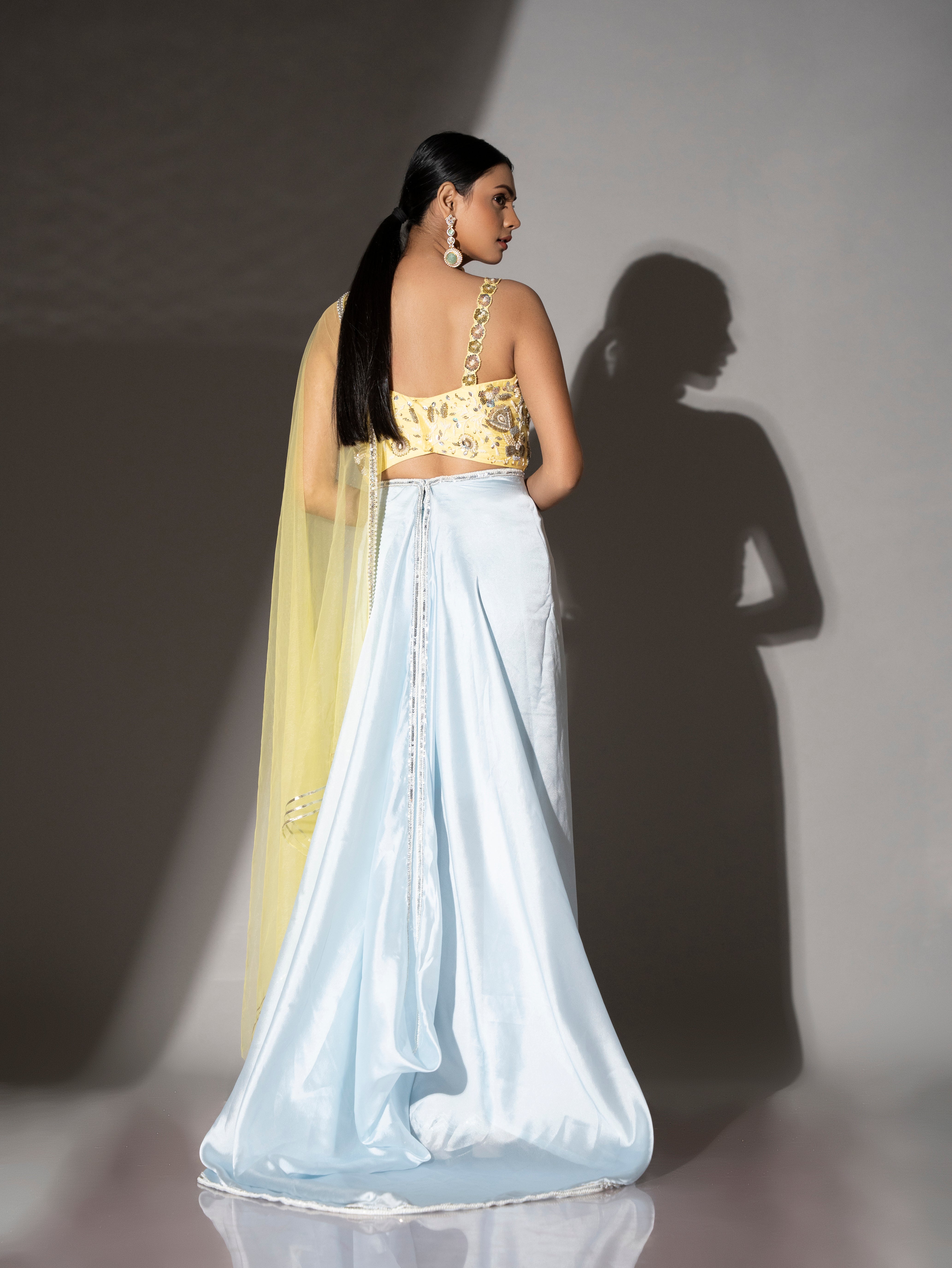 Powder Blue Drape Duo