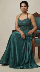 Teal Twilight Peplum Set