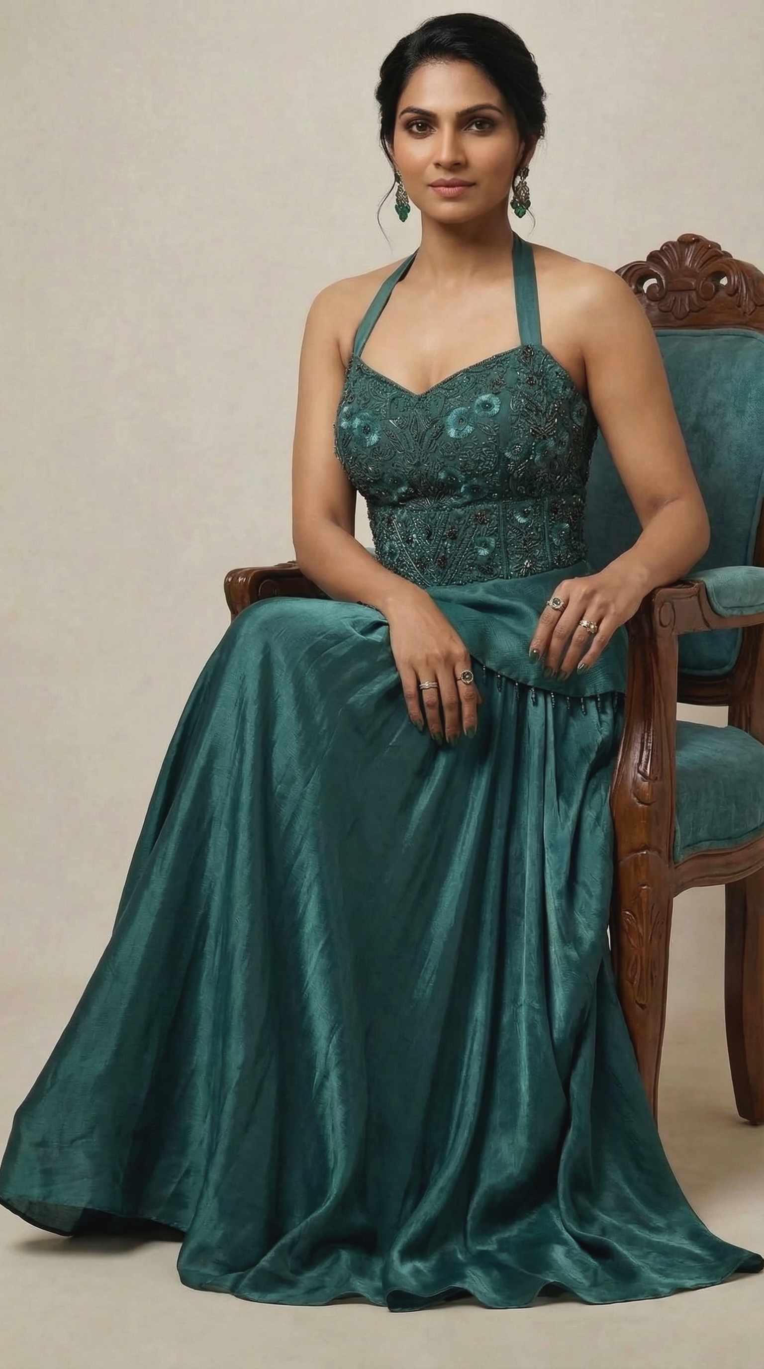 Teal Twilight Peplum Set