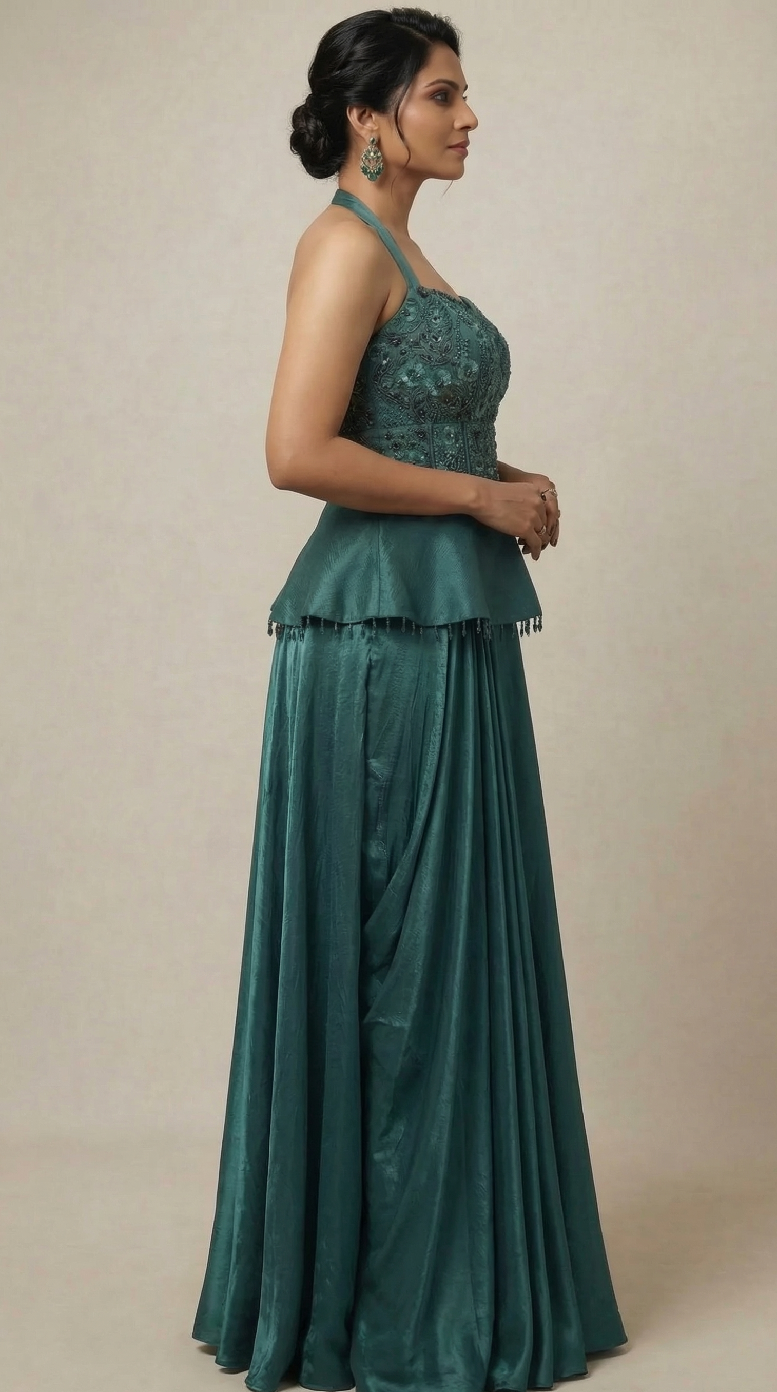 Teal Twilight Peplum Set