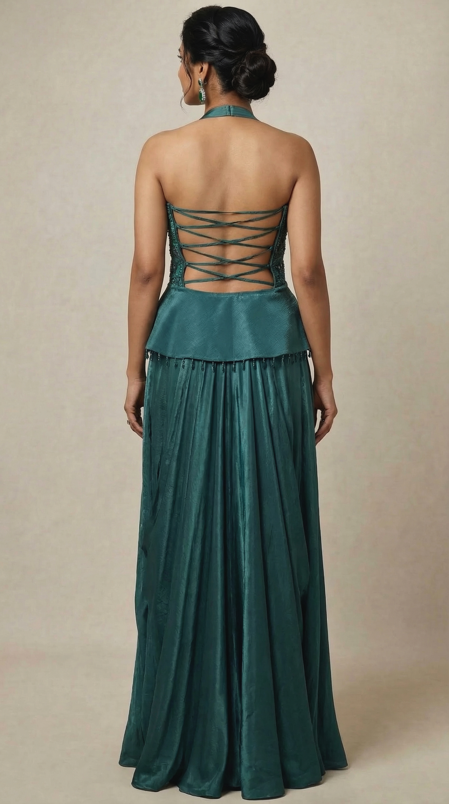 Teal Twilight Peplum Set