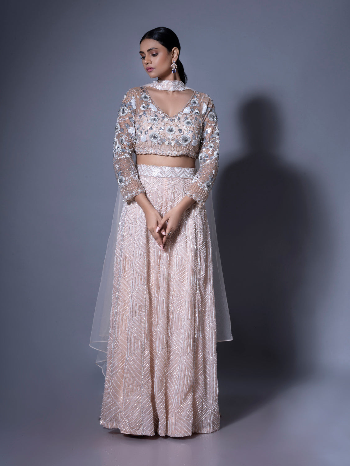 Nude Elegance Palazzo Set