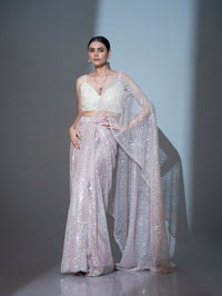 Ready To Wear Ivory Bloom Sareee