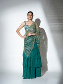 Green Glimmer Drape