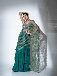 Green Glimmer Drape