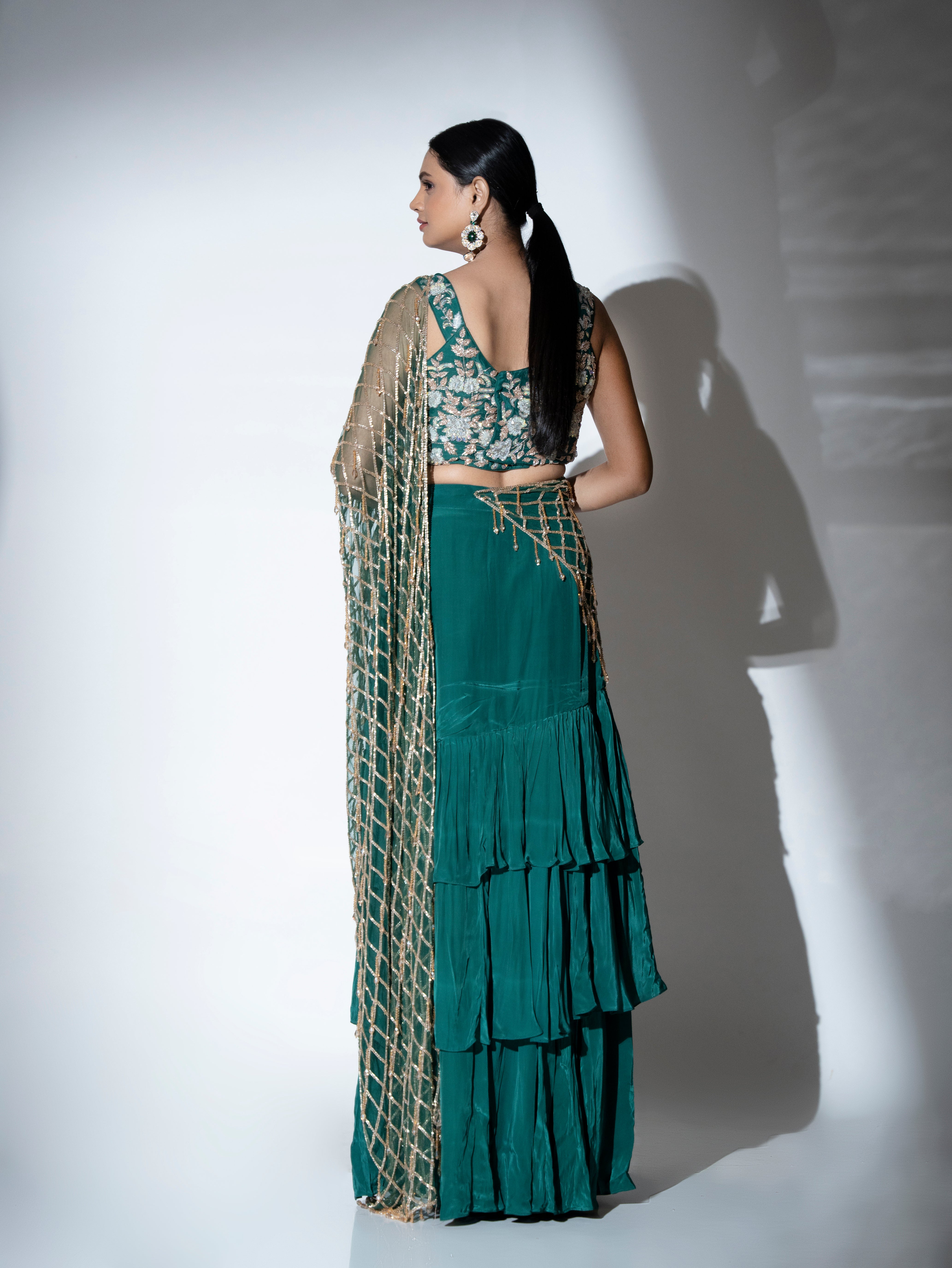 Green Glimmer Drape