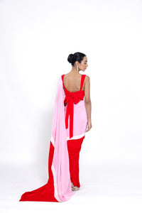 Berry Blush Pre-Draped Saree