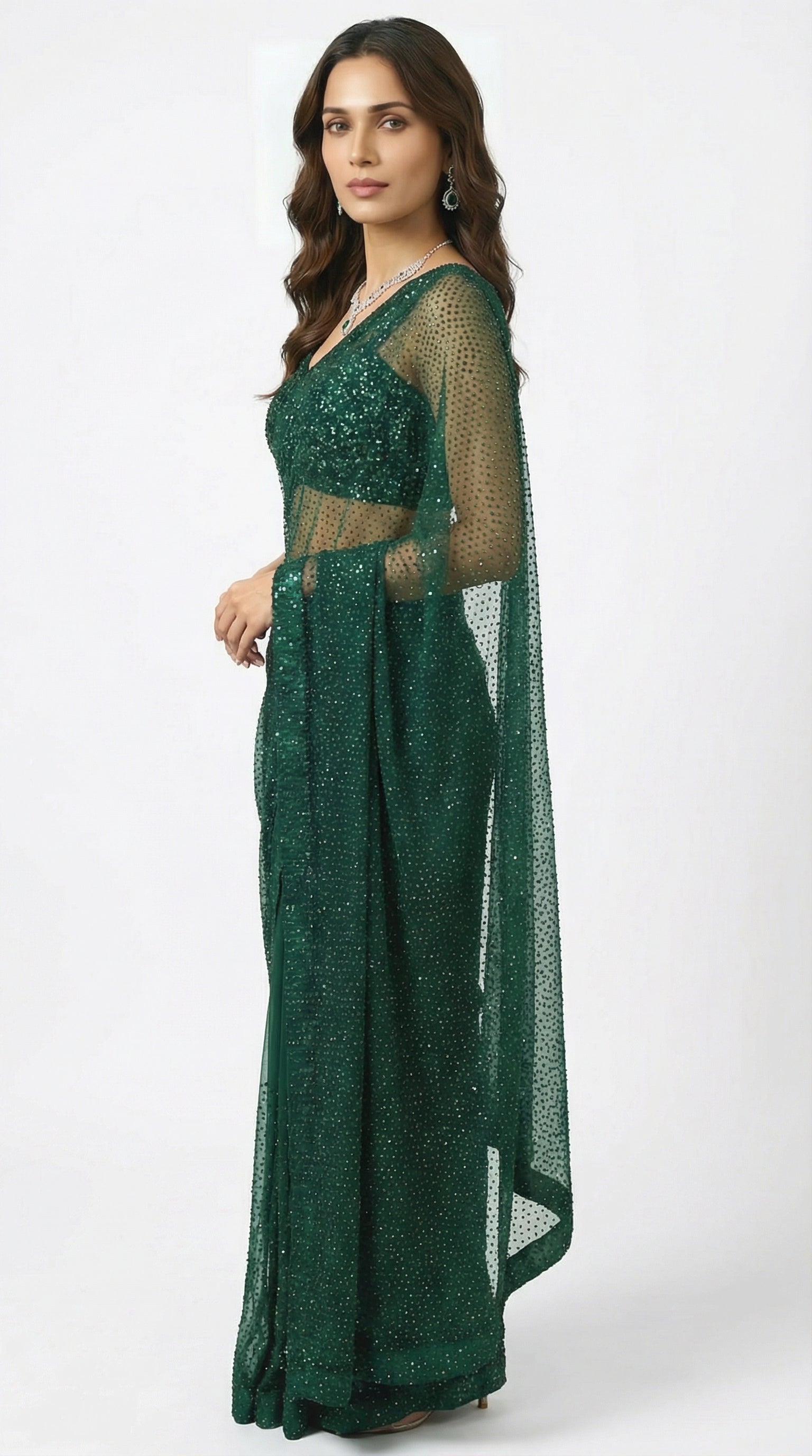 Emerald Mist Saree