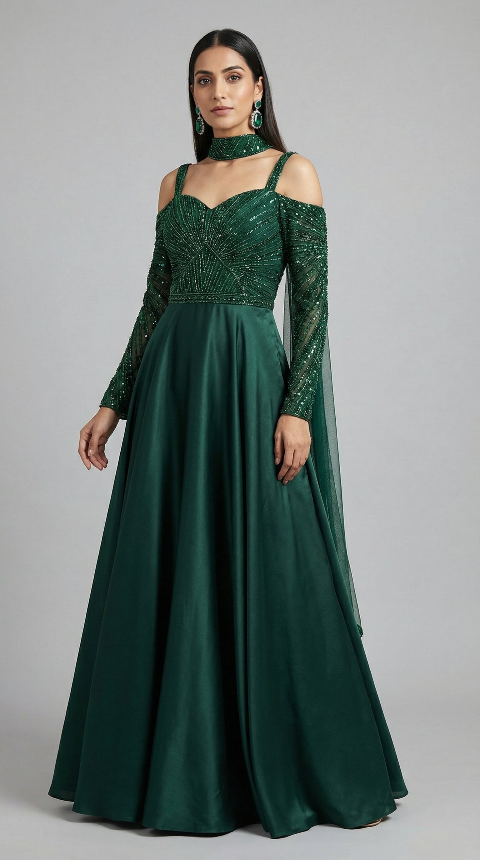 Regal Jade Gown