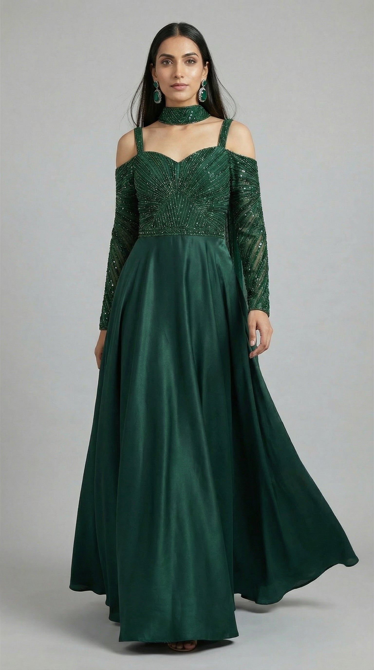 Regal Jade Gown