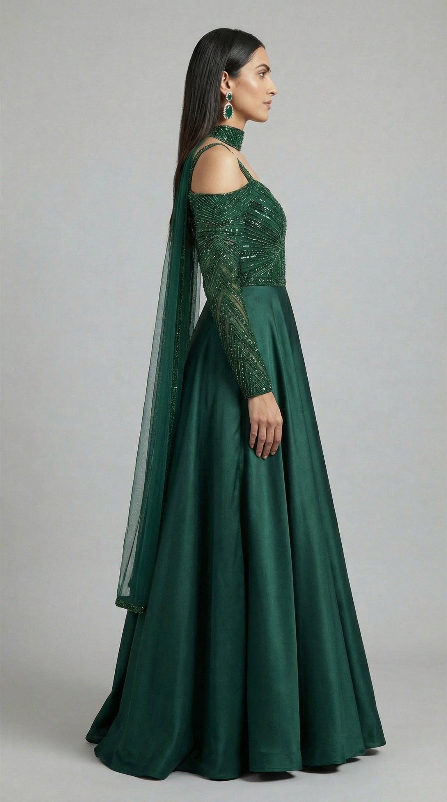 Regal Jade Gown