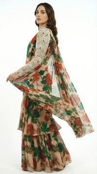 The Wild Poppy Saree