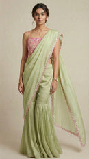 Blush and Basil Palazzo Saree