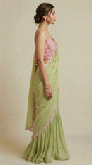 Blush and Basil Palazzo Saree