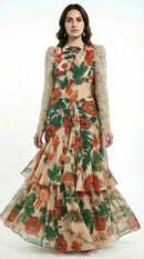The Wild Poppy Saree