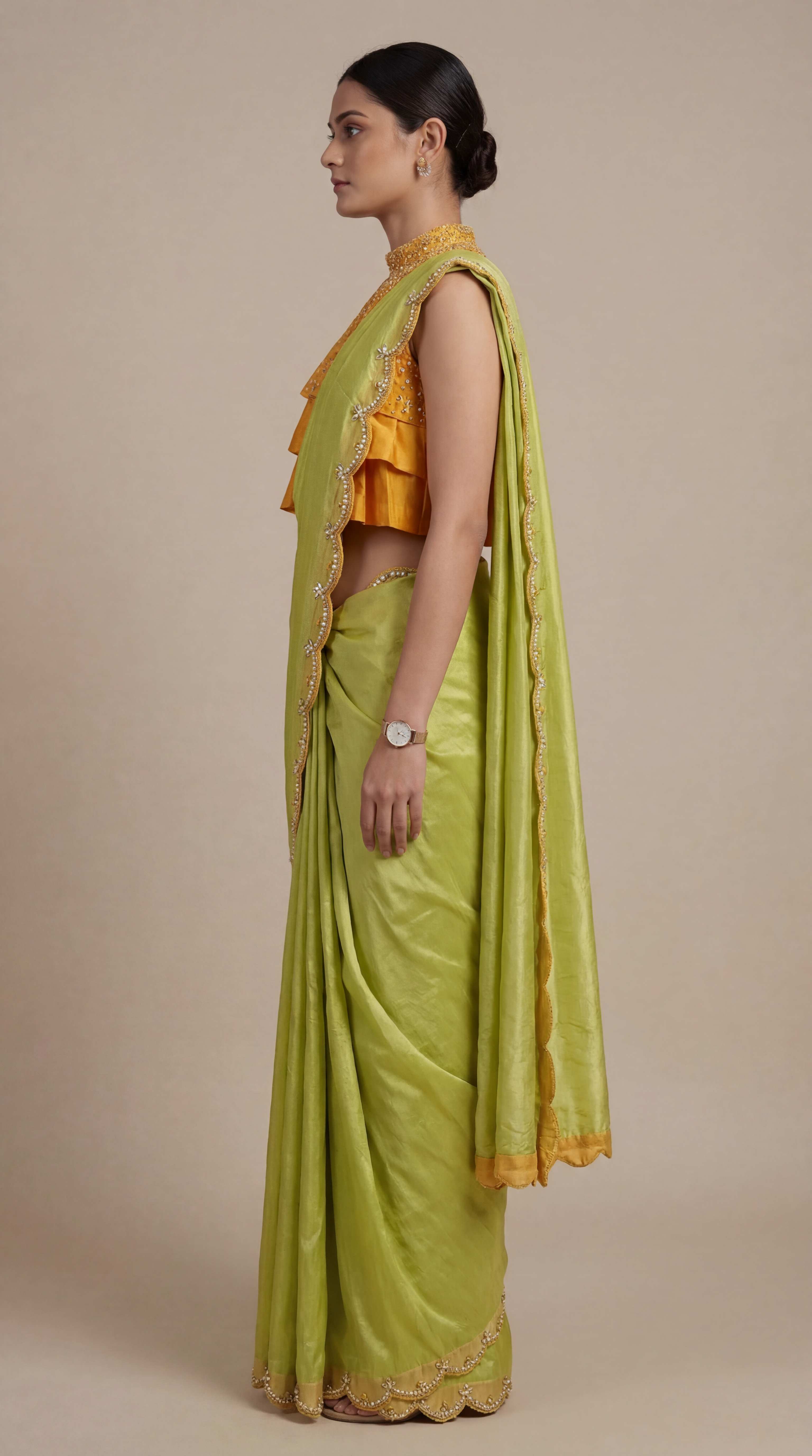Royal Saffron Saree